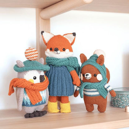 Free Crochet Fox Amigurumi Pattern | Cute Clothes Included | DIY Crochet Toy Pattern | Fun Craft Project for Beginners Doll Making