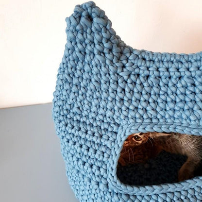 Crochet Cat House Pattern PDF - DIY Cozy Cat Bed Design, Easy to Follow Instructions for Beginners & Cat Lovers