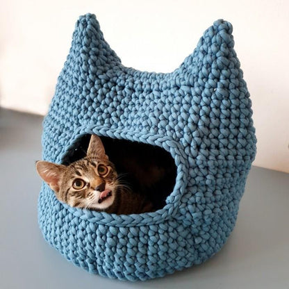 Crochet Cat House Pattern PDF - DIY Cozy Cat Bed Design, Easy to Follow Instructions for Beginners & Cat Lovers