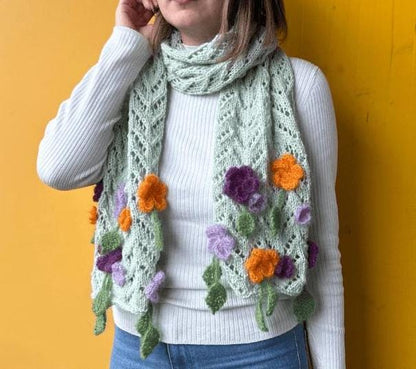 Free Knitting Floral Shawl Pattern PDF | Easy Crochet Design, Instant Download, DIY Gift Idea, Handmade Accessory Guide