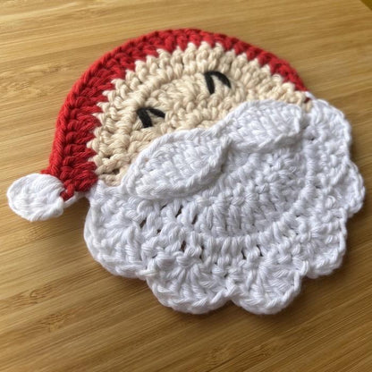 Santa Claus Patterned Coaster | Knitting / Amigurumi Pattern PDF Doll Making