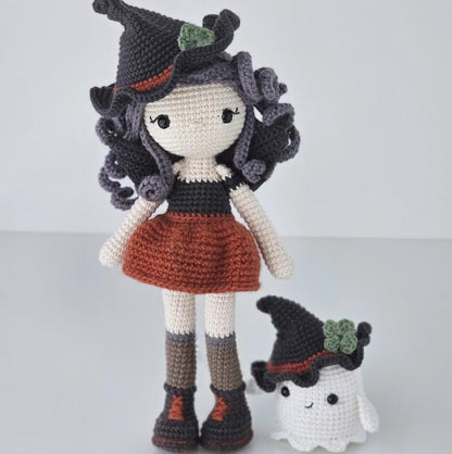 Free Crochet Halloween Fairy & Ghost Toy Amigurumi - Cute Halloween Decoration, Handmade Stuffed Toy, Spooky Gift for Kids Adults Doll Making