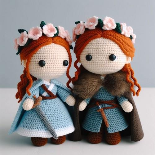 Free Crochet Sansa Amigurumi Pattern | Game of Thrones Inspired Crochet Design | Instant Download Pattern for Beginners & Fans Doll Making