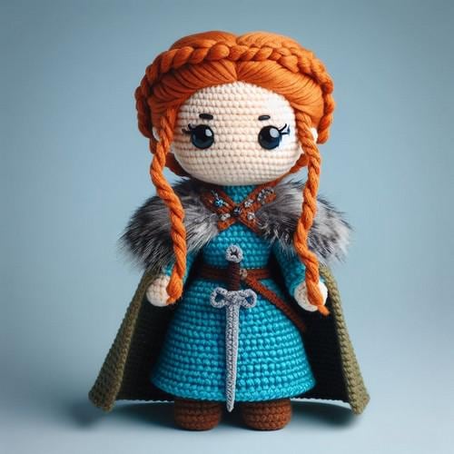 Free Crochet Sansa Amigurumi Pattern | Game of Thrones Inspired Crochet Design | Instant Download Pattern for Beginners & Fans Doll Making