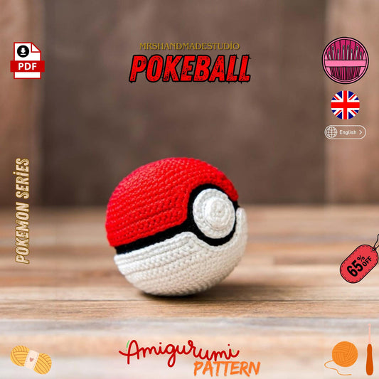 Crochet Pokeball (POKEMON) Amigurumi Pattern PDF | Easy DIY Pokemon Toy Tutorial, Instant Download Doll Making