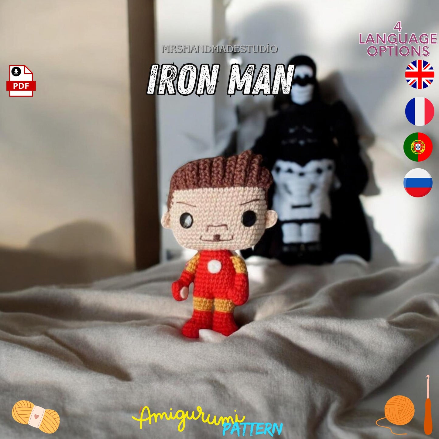 Crochet Avengers Characters Set Amigurumi Pattern PDF - DIY Doll Patterns & Instructions for Marvel Fans