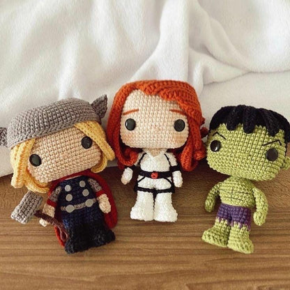 Crochet Black Widow Amigurumi Pattern PDF | Marvel Avengers Toy, DIY Crochet Doll, Beginner Friendly, Instant Download