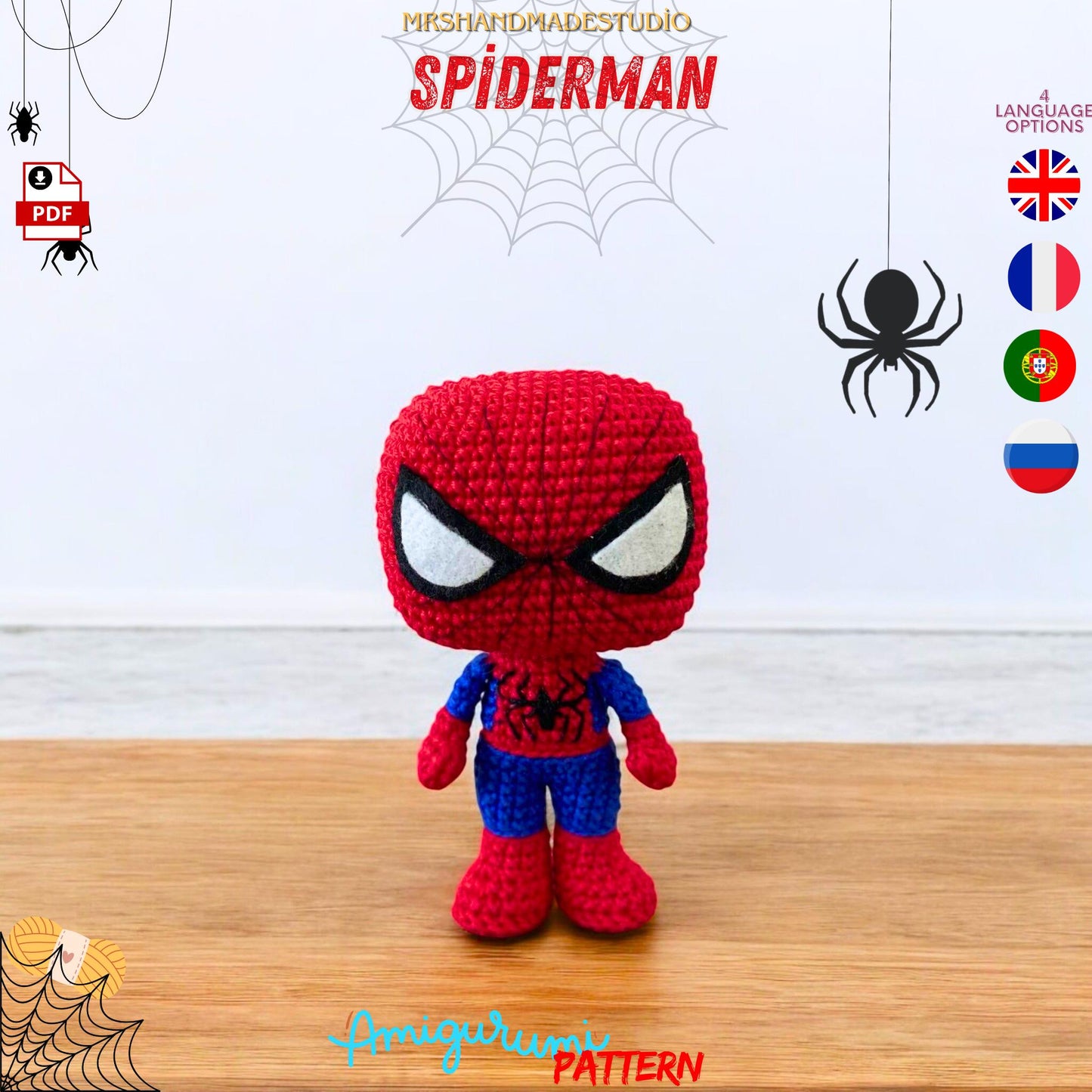 Crochet Spiderman Amigurumi Pattern PDF | PDF Download