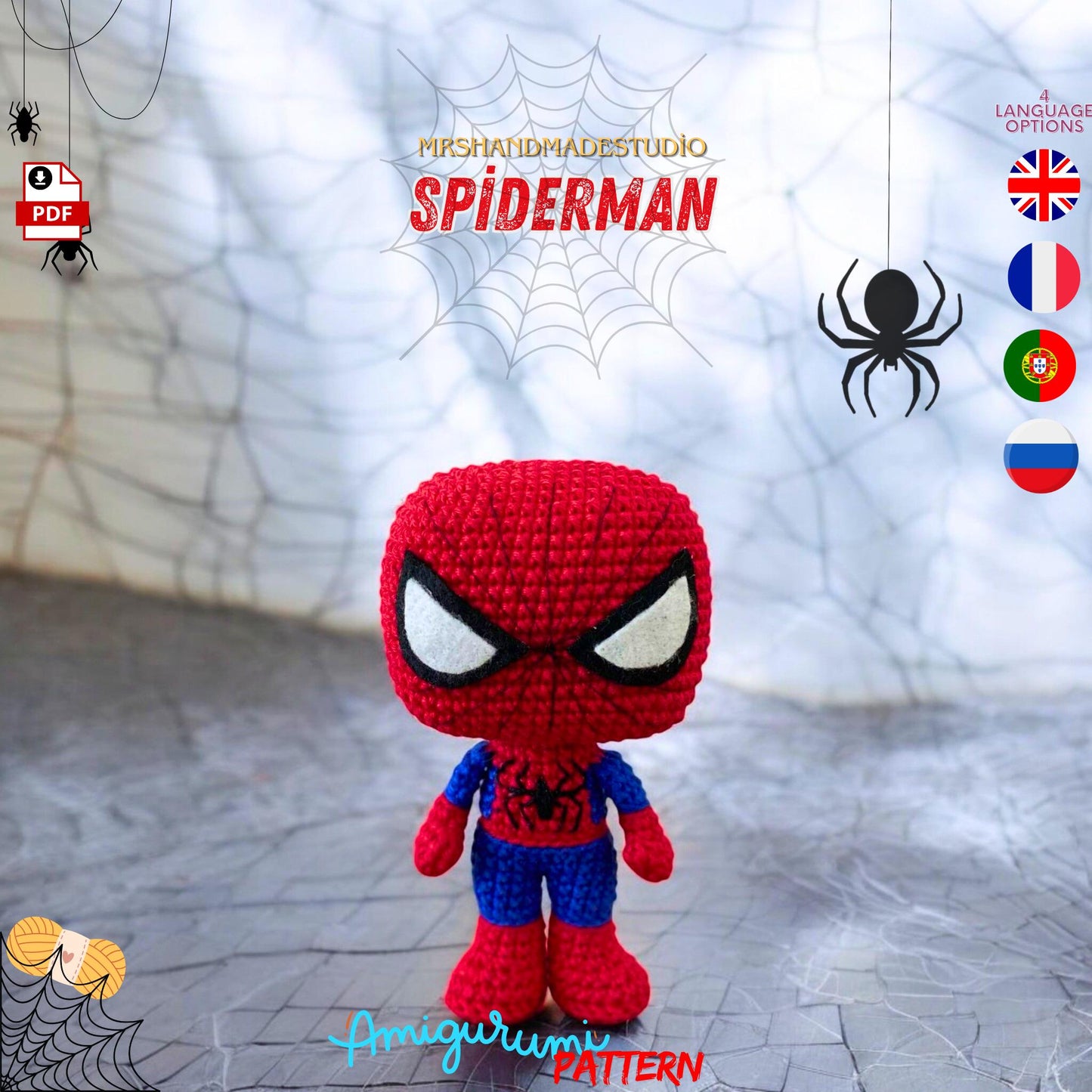 Crochet Spiderman Amigurumi Pattern PDF | PDF Download