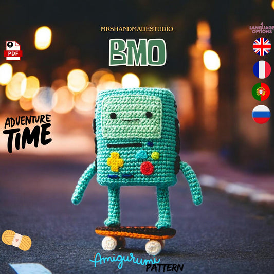 Crochet BMO Pattern | Adventure Time Amigurumi PDF | Fun Crochet Toy | Instant Download | DIY Craft Project for Fans