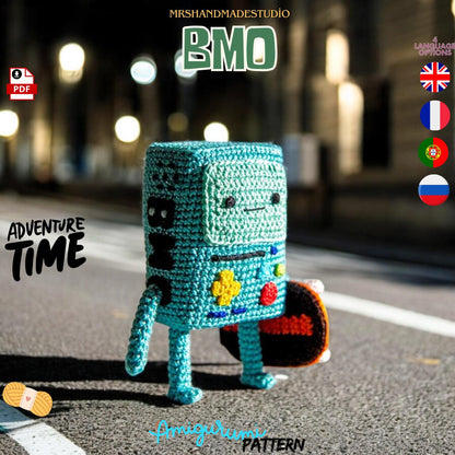 Crochet BMO Pattern | Adventure Time Amigurumi PDF | Fun Crochet Toy | Instant Download | DIY Craft Project for Fans