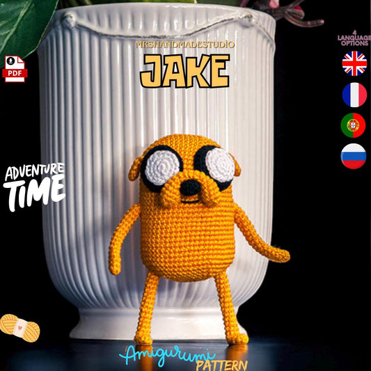 Crochet JAKE Pattern | Adventure Time Amigurumi PDF | Fun Crochet Toy | Instant Download | DIY Craft Project for Fans