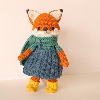 Free Crochet Fox Amigurumi Pattern | Cute Clothes Included | DIY Crochet Toy Pattern | Fun Craft Project for Beginners Doll Making