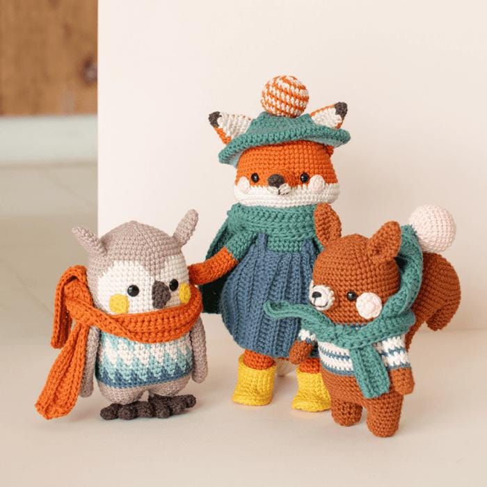 Free Crochet Fox Amigurumi Pattern | Cute Clothes Included | DIY Crochet Toy Pattern | Fun Craft Project for Beginners Doll Making