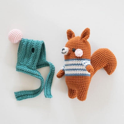 Free Crochet Sweet Squirrel Amigurumi Pattern PDF | Cute & Easy DIY Toy Making Guide for Beginners Doll Making