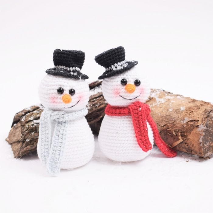 FREE Crocheted Snowman Pattern PDF | Easy Amigurumi for Beginners | DIY Holiday Decor Project Doll Making