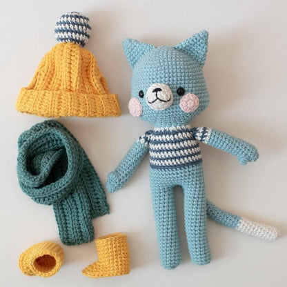 Free Crochet Mr Cat Amigurumi Pattern PDF - Cute Cat Toy Pattern, DIY Amigurumi Kit, Instant Download, Craft Project for Cat Lovers Doll Making