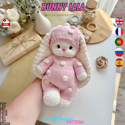 Crochet Bunny Lala Amigurumi Pattern PDF 5 Languages