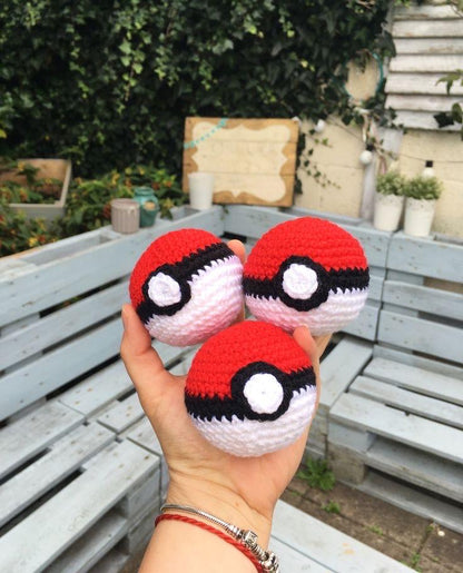 Crochet Pokeball (POKEMON) Amigurumi Pattern PDF | Easy DIY Pokemon Toy Tutorial, Instant Download Doll Making