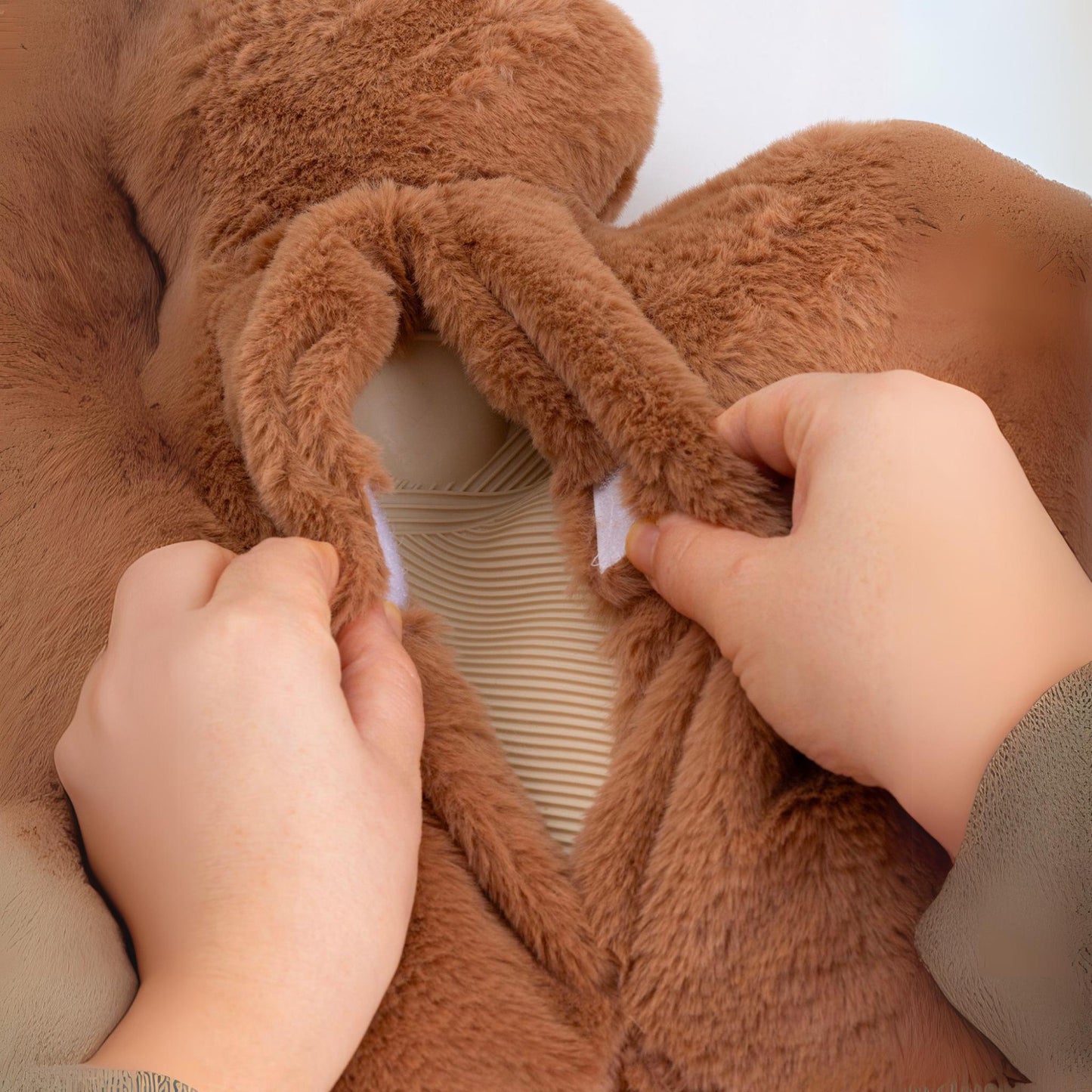 Plush Gingerbread Man Hot Water Bottle, 750ml Thermofor - Cozy & Cute Winter Gift, Free Shipping