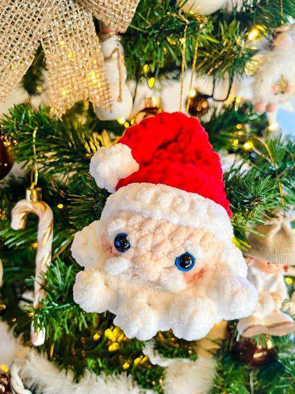 FREE Crochet Santa Ornament Pattern | Christmas Amigurumi DIY | Festive Holiday Decor Craft Idea Doll Making