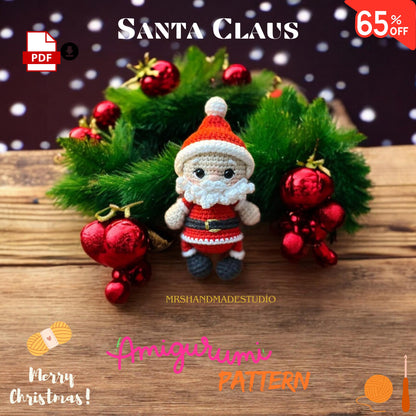 Crochet Christmas Santa Claus Pattern PDF |Tutorial in 5 Languages