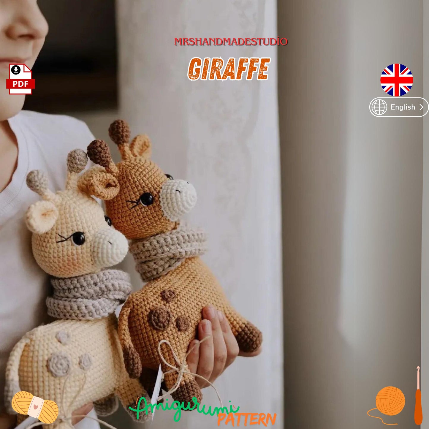 Free Crochet Giraffe Amigurumi Pattern PDF | Fun & Easy DIY Toy Pattern for Beginners  Kids Doll Making