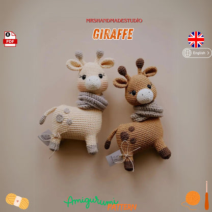 Free Crochet Giraffe Amigurumi Pattern PDF | Fun & Easy DIY Toy Pattern for Beginners  Kids Doll Making