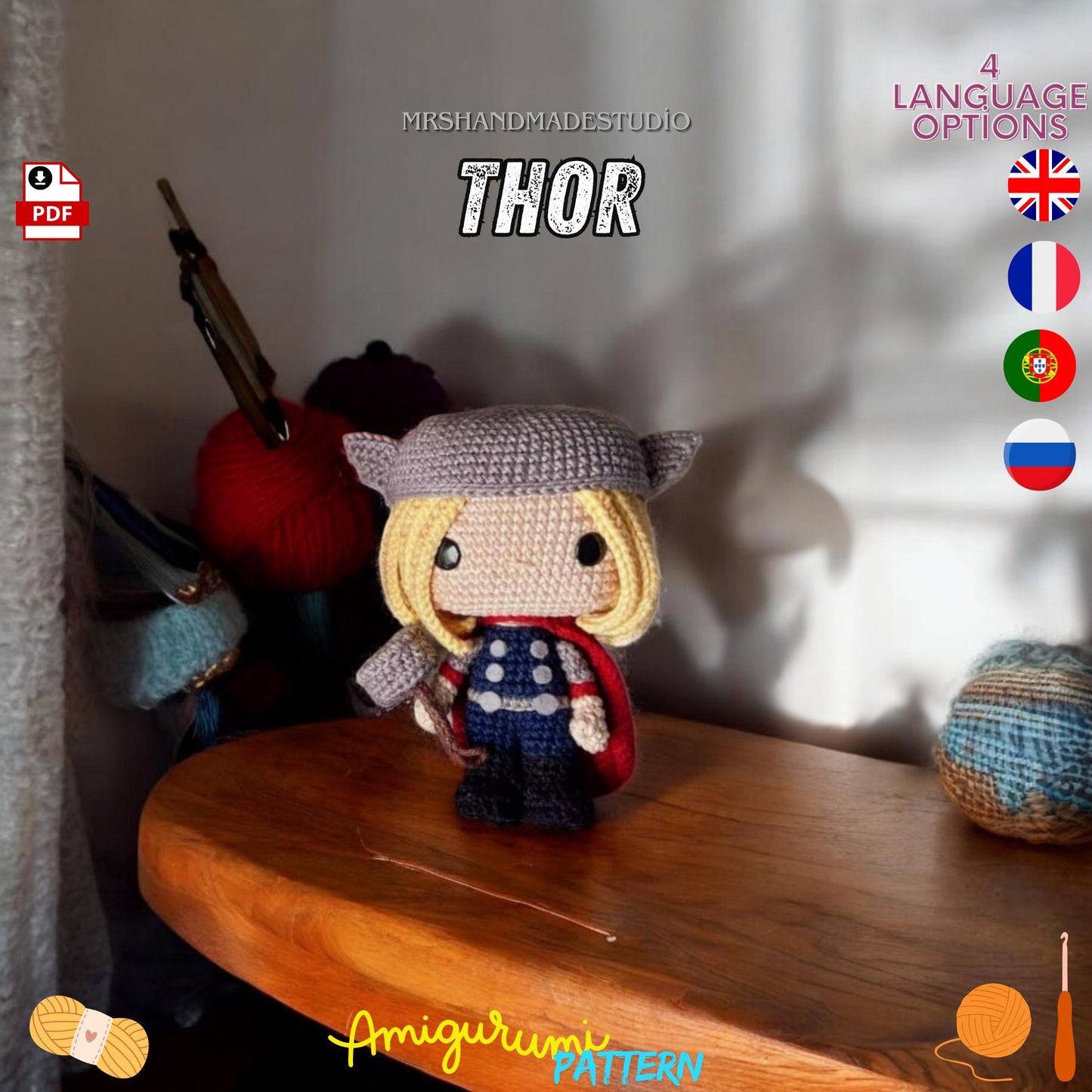 Crochet Avengers Characters Set Amigurumi Pattern PDF - DIY Doll Patterns & Instructions for Marvel Fans