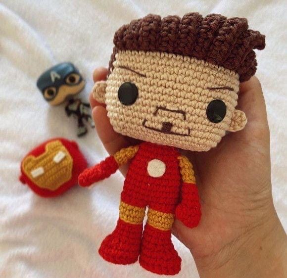 Crochet Iron Man Amigurumi Pattern PDF - Marvel Superhero Toy, Easy DIY Project, Fun Gift Idea for Fans