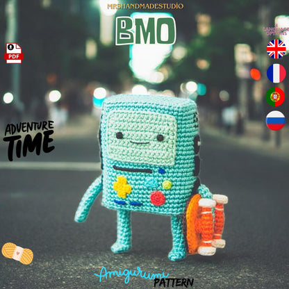 Crochet BMO Pattern | Adventure Time Amigurumi PDF | Fun Crochet Toy | Instant Download | DIY Craft Project for Fans