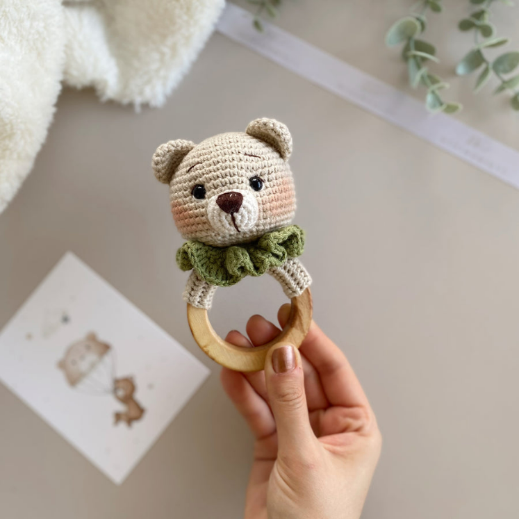 Amigurumi Teddy Bear Toy Set Green Free Shipping